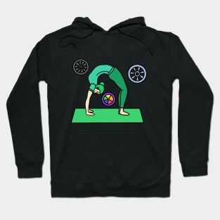 Yoga wheel pose Hoodie